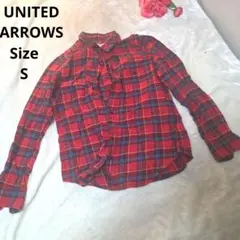 【BEAUTY&YOUTH UNITED ARROWS】赤　チェックシャツ　S