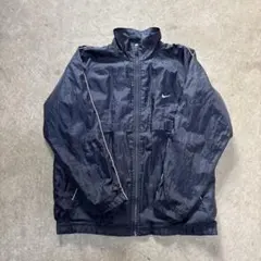 00s Nike ナイキ ナイロンジャケット ライン テック 古着 ネイビーのサムネイル