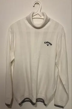 Callaway ホワイト タートルネック セーター