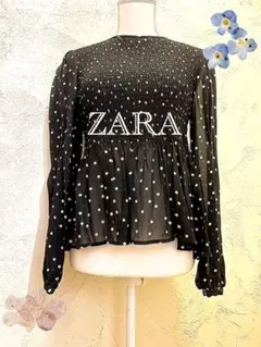 美品♡ZARA ドット柄 ブラウス チュニック トップス ザラ