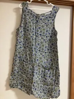 ZARA BASIC 花柄ノースリーブワンピース Lサイズ