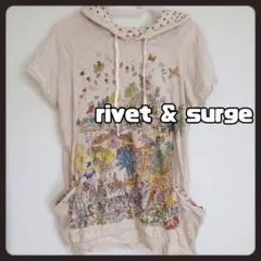 rivet & surge☆不思議の国のアリス 半袖パーカー フード付きトップスのサムネイル