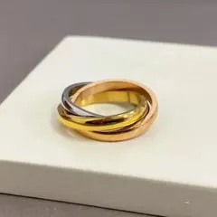 サージカルステンレス☆トリニティステンレスリング 指輪 14号／SA7011