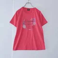 ディスカス 花柄ロゴ メッシュTシャツ(M) ピンク 半袖のサムネイル