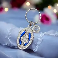 煌縁ラヴィアンプチチャーム付き【大きめ】不思議のメダイユキーホルダー