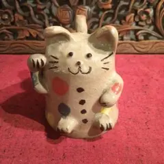 猫型　陶器　マグカップ