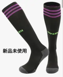 【新品】サッカーソックス ブラック　Mサイズ　キッズ　ソックス22〜24cmのサムネイル