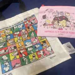 スヌーピー 75周年 トートバッグ 2種セット　PEANUTS