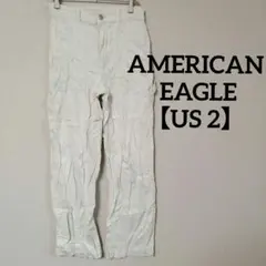 AMERICAN EAGLE【US 2】ストレッチ ホワイトカーゴパンツ
