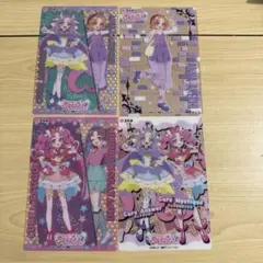 名探偵プリキュア　キラキラクリアカードガム　4点セット