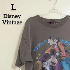1990'Vintage輸入DisneyミッキーグーフィーTシャツモスグリーンL