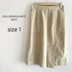 GALLARDAGALANTE NAVY タイトスカート スエード調 ベージュのサムネイル