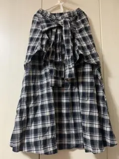 sm2 スカート チェック 黒 白