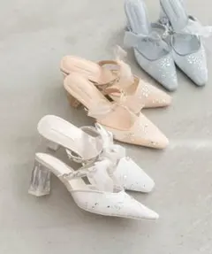 新品＊RANDA＊2WAY シアーミュールパンプス＊アイボリー＊のサムネイル