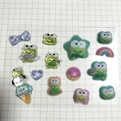 けろけろけろっぴ【正規品】ボンボンドロップシール　コットンパフィーシール