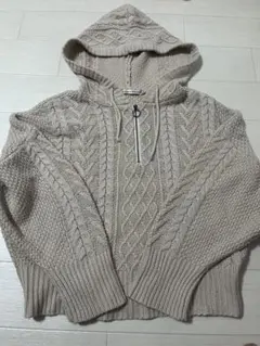 continuer de NICE CLAUPケーブルニットパーカー