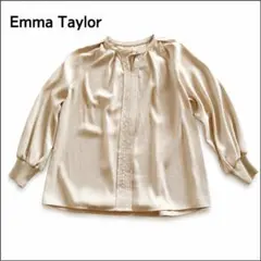 Emma Taylor キーネック 長袖ブラウス ベージュ F ゆったりのサムネイル