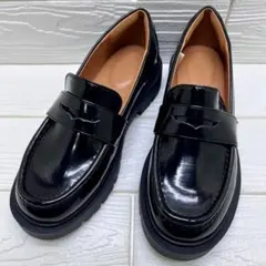 【美品】UNIQLO C【23.5】コンフィールタッチローファー ブラック