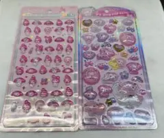 マイメロミニボンボンドロップシール　うるちゅるpopシール２点セット(正規品)