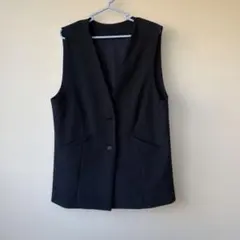 ダークブルーノースリーブベスト