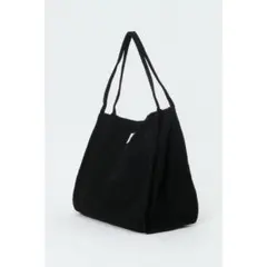 美品★ALTROSE★コーデュロイショルダートートバッグ／マザーズバッグ★黒