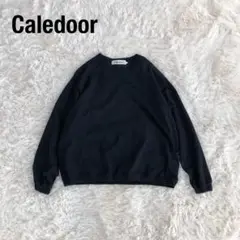 Caledoorカレドアーサイドポケットカットソーナイロンコットンネイビー濃紺L