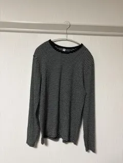【UNIQLO】ソフトリブボーダークルーネックT