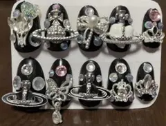 量産 蝶々 地雷 ネイルチップ ハンドメイド 現品 立体 10個セット ワンホン