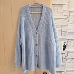 ジャーナルスタンダードレリューム　モヘア　カーディガン　ブルー