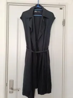 ZARA ブラック ロングベスト M