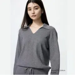 UNIQLO スキッパーニット　グレー