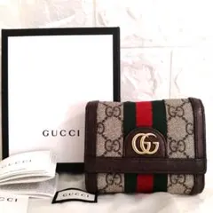 GUCCI オフィディア GGスプリーム 3つ折コンパクト ウォレット