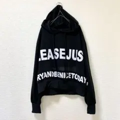 黒　パーカー 透け感　韓国　ストリート　春　オシャレ