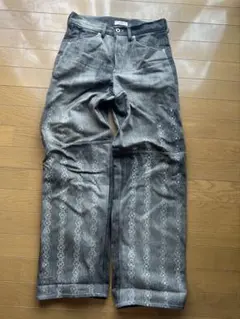 tetta デニムパンツ リボン 花柄 トレースデニム Gパン