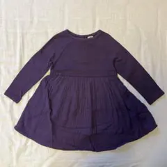 BONTON パープル 長袖ワンピース 4y