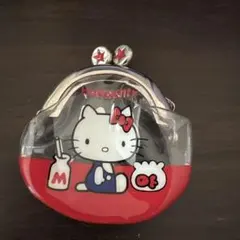 ハローキティ 小銭入れ 透明 赤