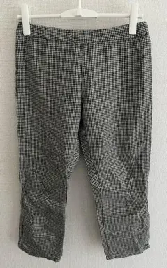 studio CLIP リネンコットン レギンスパンツ ギンガムチェック