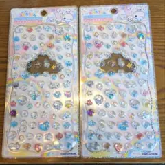 【2枚セット】ぷくぷく あわわちゃん ジュエルプチドロップ シール ストーンつき