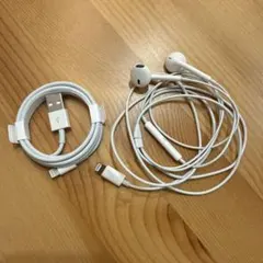 Apple 純正品　有線イヤフォン＋Lightning USBケーブル