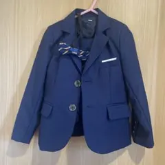 キッズ ネイビー スーツ・ブレザー 蝶ネクタイ付き
