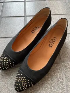 【一度使用】coca ITALY ブラックパンプス サイズ36.5