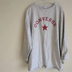 【CONVERSE】コンバース　長袖　Tシャツ　ドルマン　Mサイズ　杢グレーのサムネイル