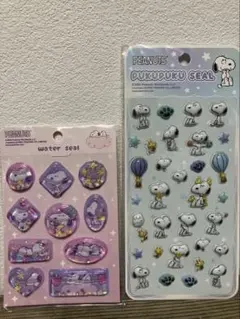 【正規品】PEANUTS スヌーピー ぷくぷくシールセット ウォーターシール