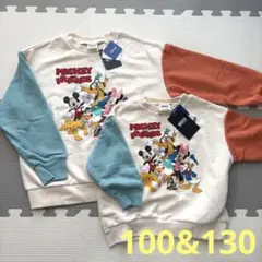 ブリーズ＊ディズニーコラボトレーナーお揃い2枚セット100&130