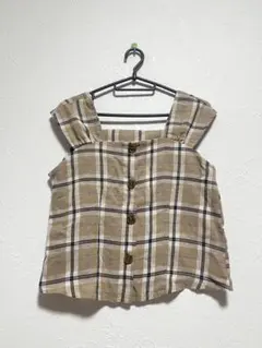 ノースリーブチェックシャツ Mサイズ
