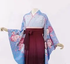 キャサリンコテージ 袴セット 八重桜×薄青 肌襦袢付き 卒園式 120