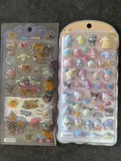 正規品　サンリオコットンパフィーシール　ジュエリードロップシール2枚セット