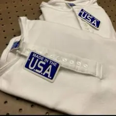 【M】USA製 longjohn ロングジョン ヘンリー長袖Tシャツ 2枚組⑥のサムネイル