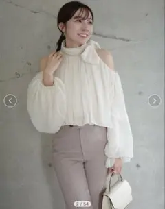 【USAGI ONLINE限定カラー】シフォンボリュームブラウス