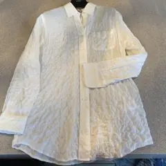 値下げ‼️セオリーリュクス　ロングコットンシャツ　ブラウス長袖　白　M